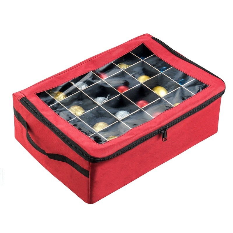 Ornament Storage Box 48 Compartment Organizer Christmas Decorations W/ Dividers