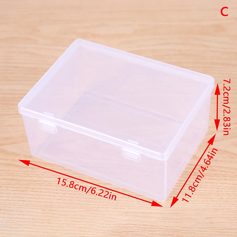 Mini Storage Box Clear Lidded Small Plastic Box for Parts Tools Storage Box Jewe