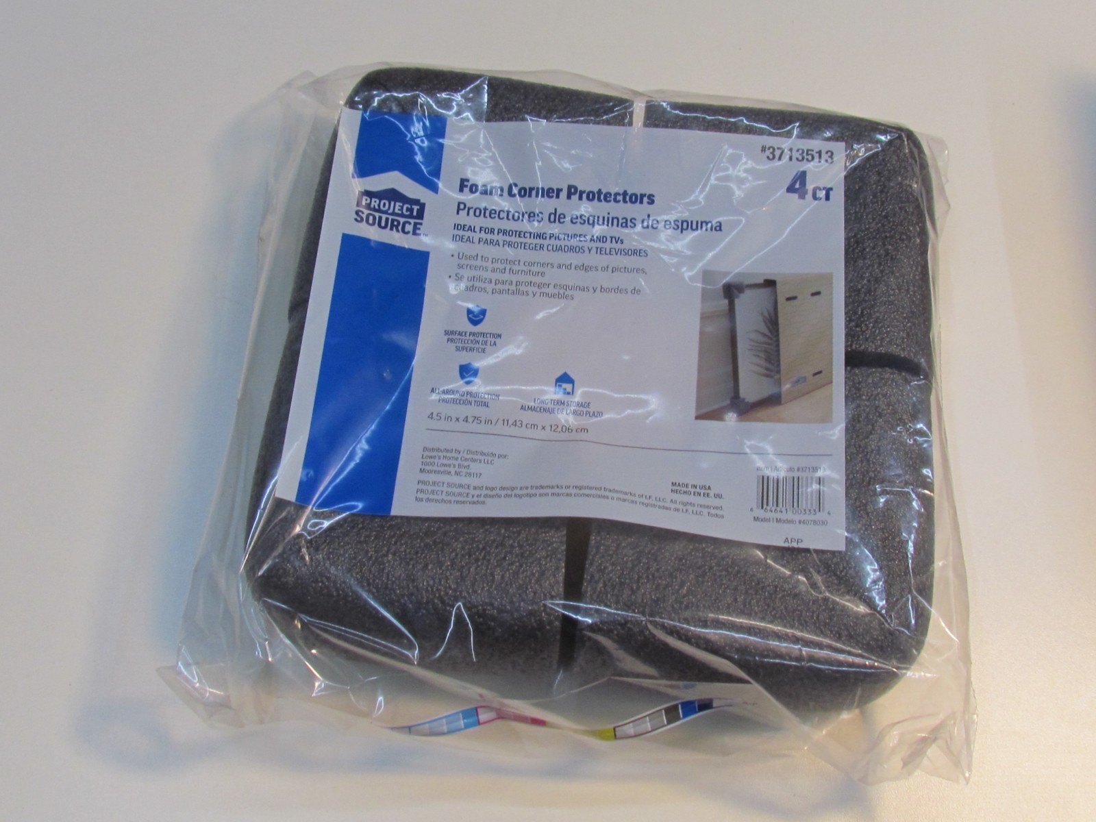 Foam Corner Protectors 4 count ideal for protecting pictures and tvs packing