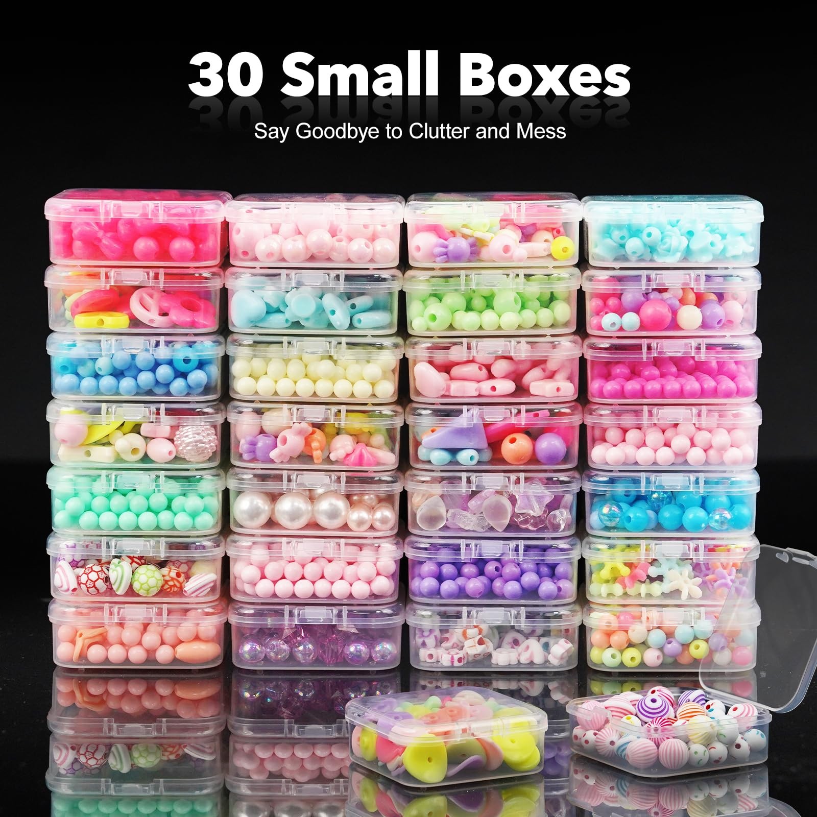Bead Organizer , 93Pcs Small Bead Storage Containers Plastic Cases with Hinge…