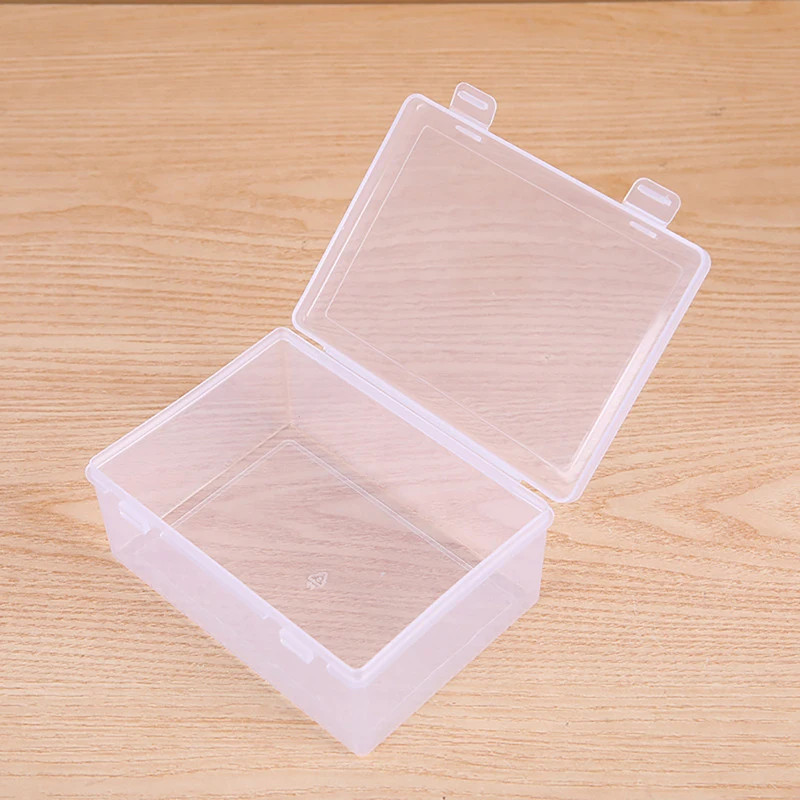 Mini Storage Box Clear Lidded Small Plastic Box for Parts Tools Storage Box Jewe