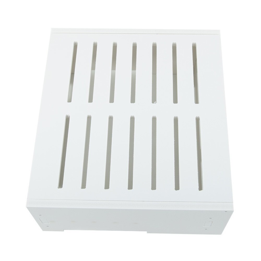 White Wifi Router Rack Box Shelf Storage Wall Mounted Wireless Bracket Cable
