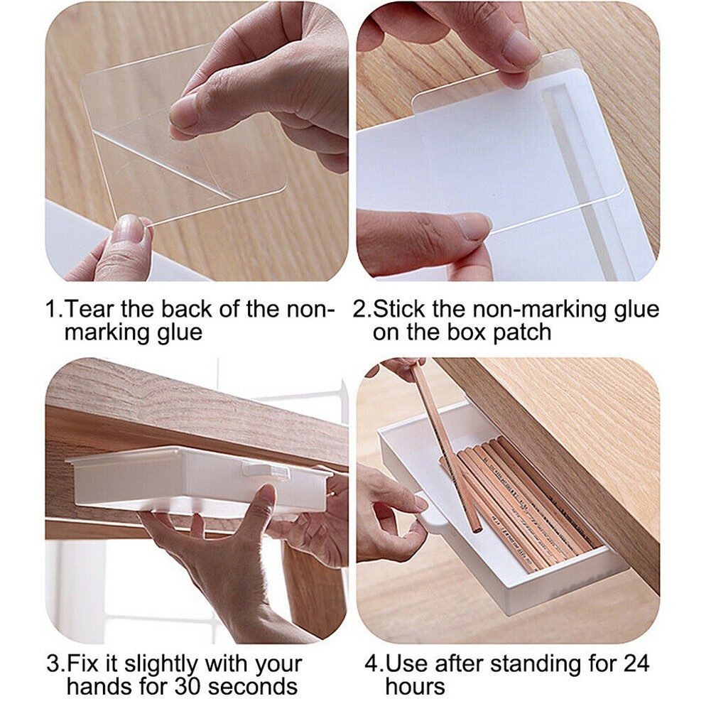 Storage Under Desk Drawer Organizer ABS Accommodate Dust-proof For Office