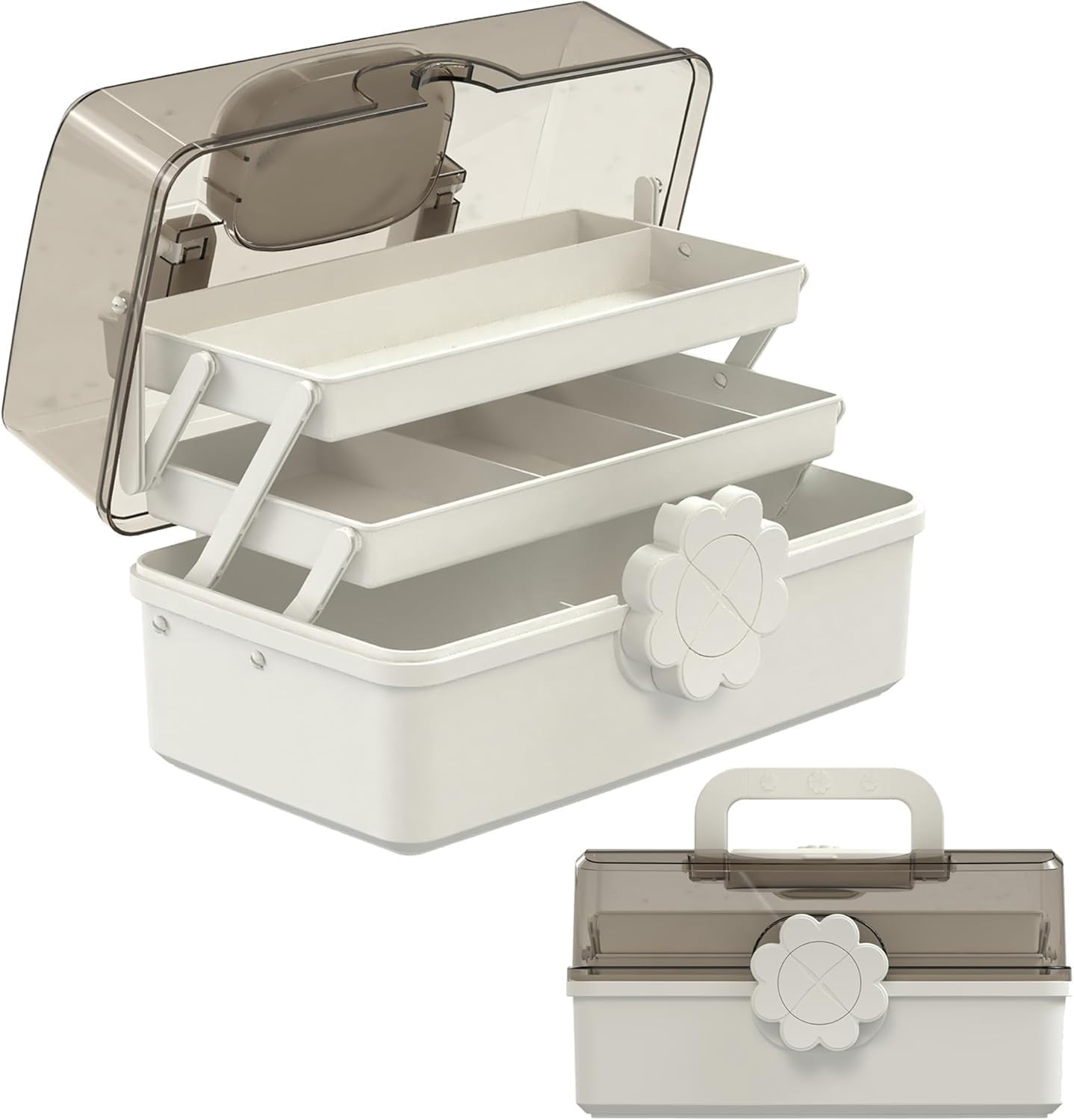 Hair Accessories Organizer with Handle Sewing Organizer，Lockable Three-Layer …