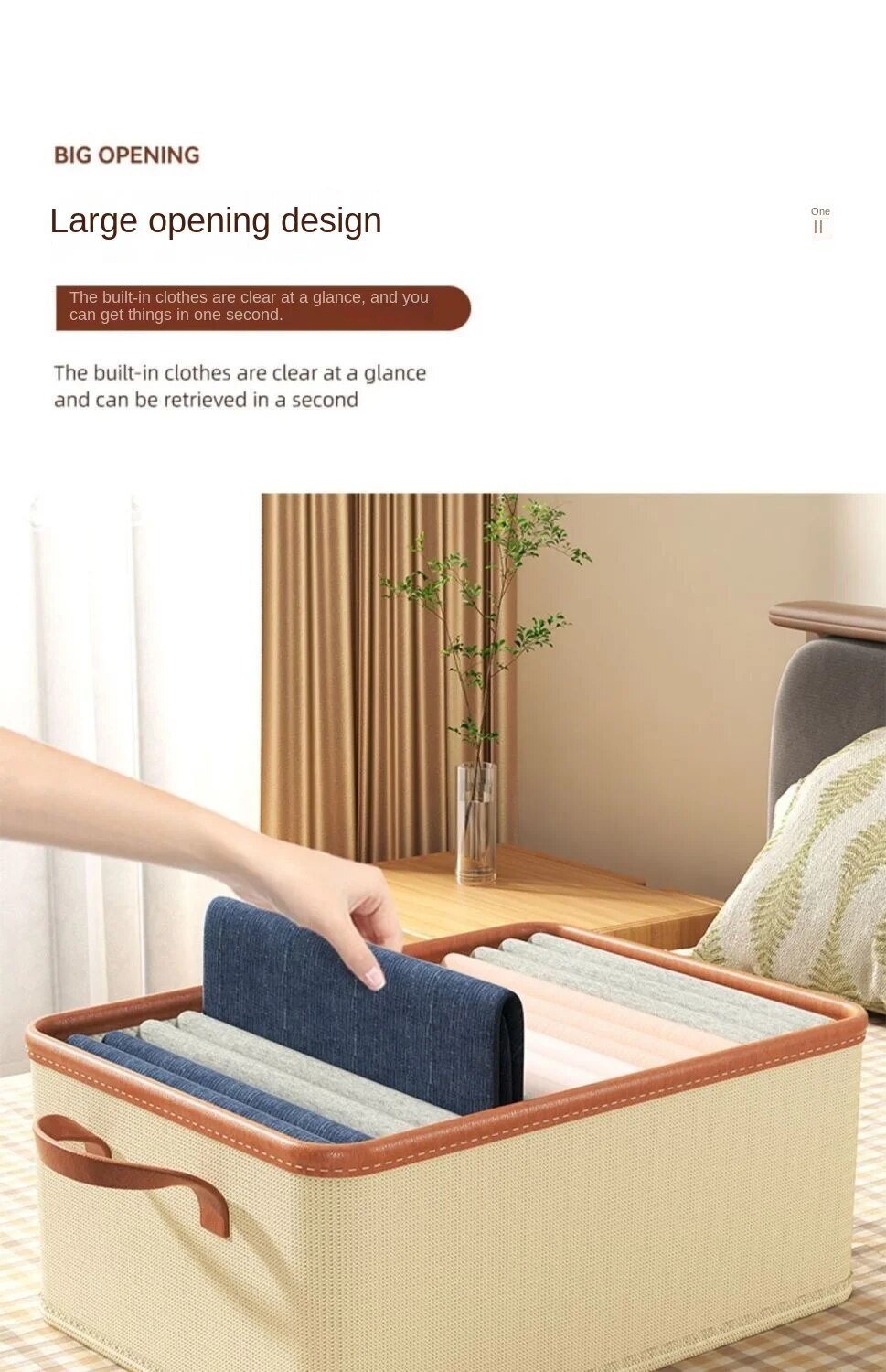 Foldable Household Clothing Fabric Storage Box Wardrobe Organization Storage Box