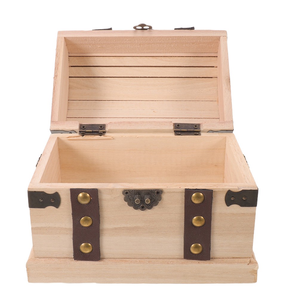 Pirate Themed Chest Vintage Jewelry Storage Box Treasure for Crafts