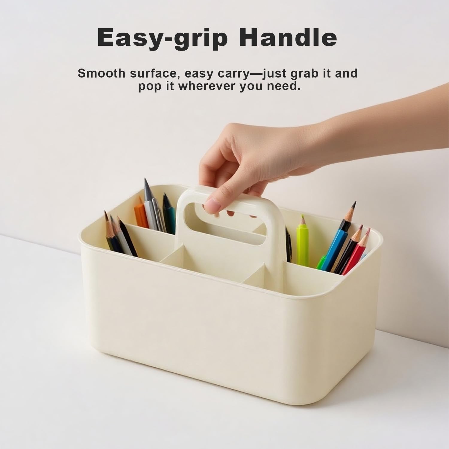 Multipurpose Caddy Organizer with Handle, 9.6 » x 6.1 »x 4.3 » Large Stackabl…
