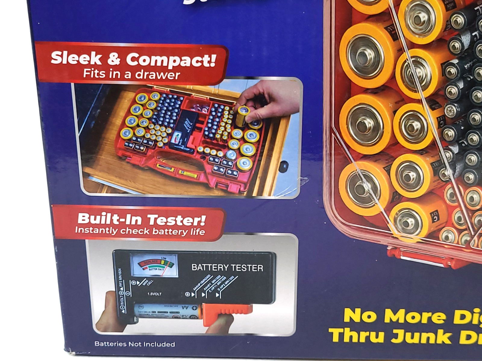 180 Battery Daddy Storage System Caddy Organizer with Case and Tester