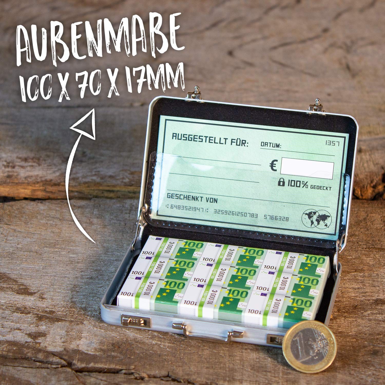 Money Case as Money Gift or for Vouchers Mini Briefcase Made of Alumini…