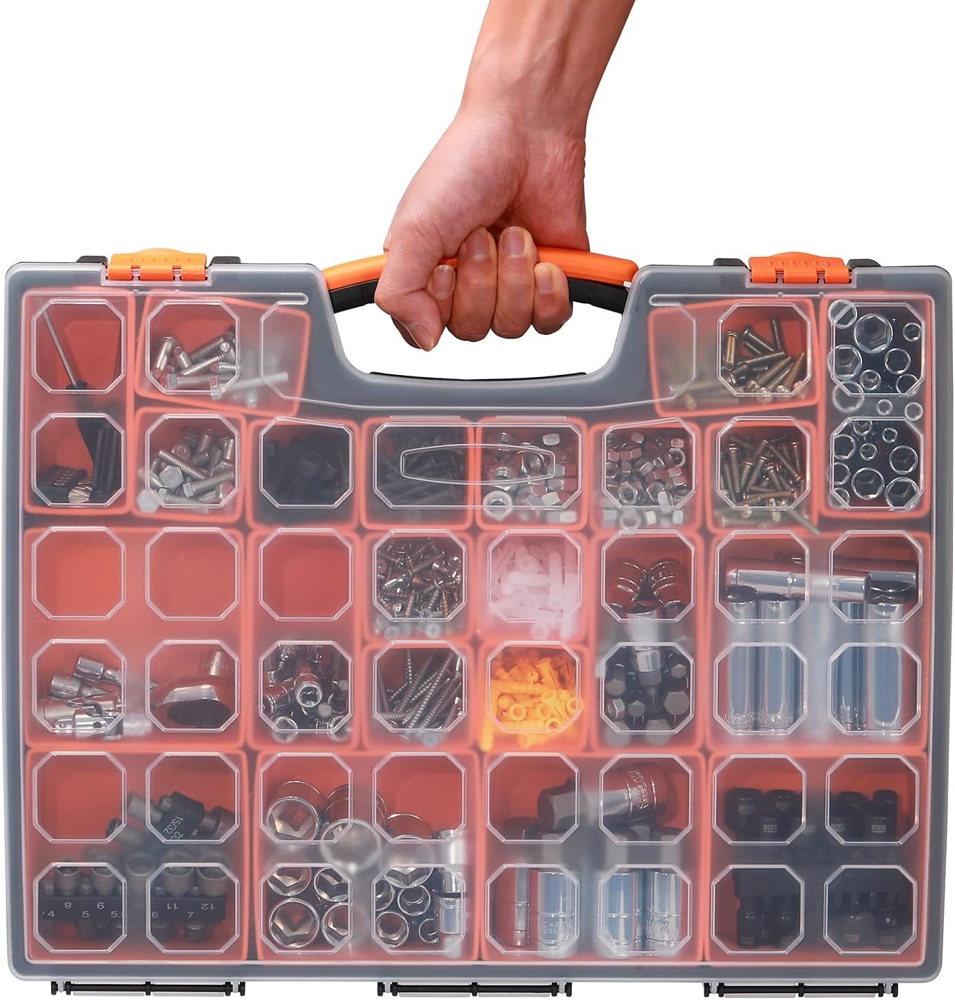 2PCS Multi-Purpose Portable Organizer Box Set W/ 44-Removable Compartments 2pc