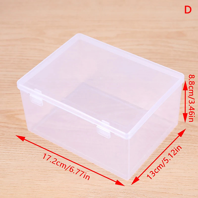 Mini Storage Box Clear Lidded Small Plastic Box for Parts Tools Storage Box Jewe