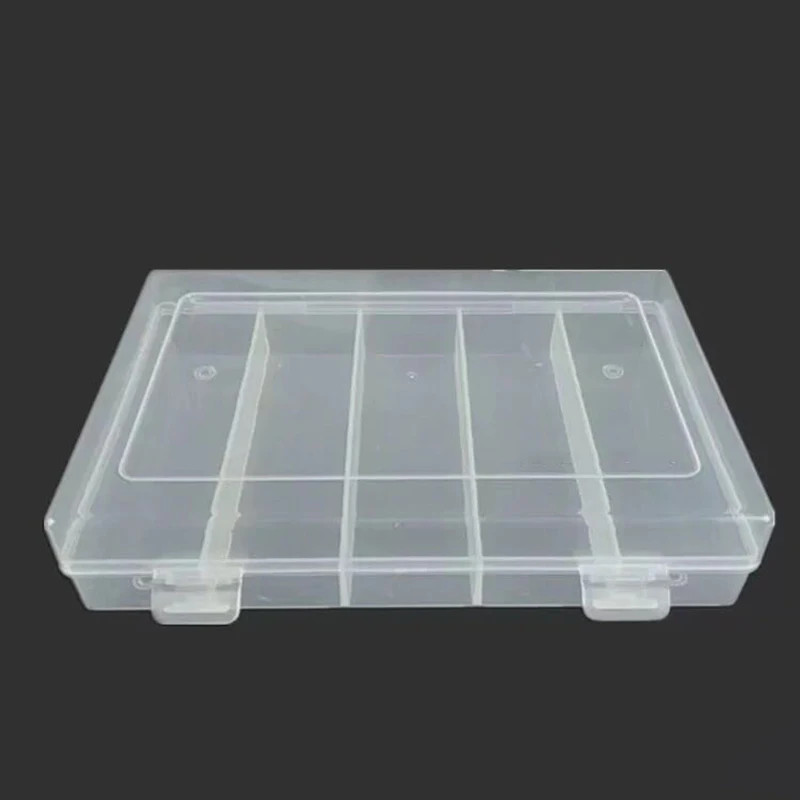 Rectangular Clear Plastic Storage Box Collection Case Protector for 100Pcs 27Mm/