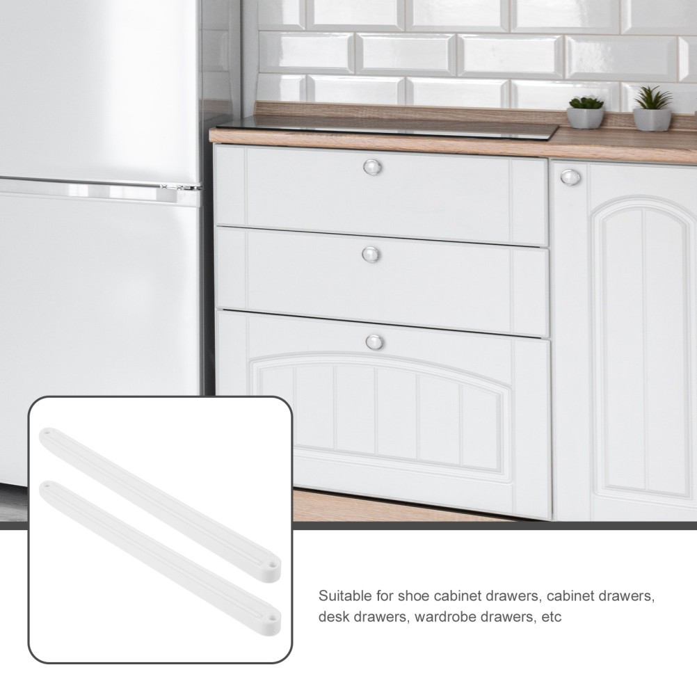 1Set Smooth Sliding Drawer Slide Rails 235Mm Plastic Drawer Guides for Furniture