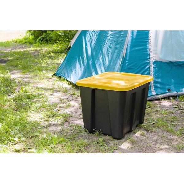 Durabilt 6921Grbkyl.08 Stackable Storage Tote W/ Lid, 18 Gal, 22-1/2 In L X