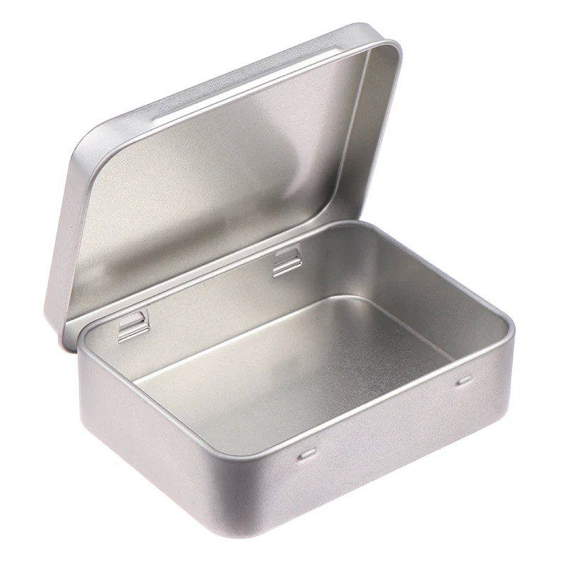 Black/Silver Frosted Household Iron Storage Box Metal Box Tin Plated Container E
