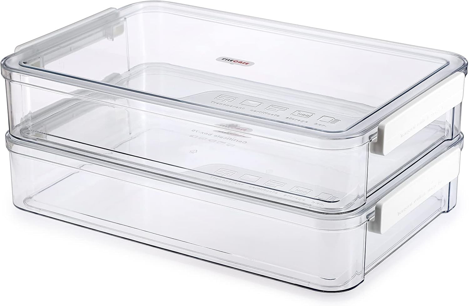 2 Pack Plastic Storage Containers with Lids Portable Project Case Document