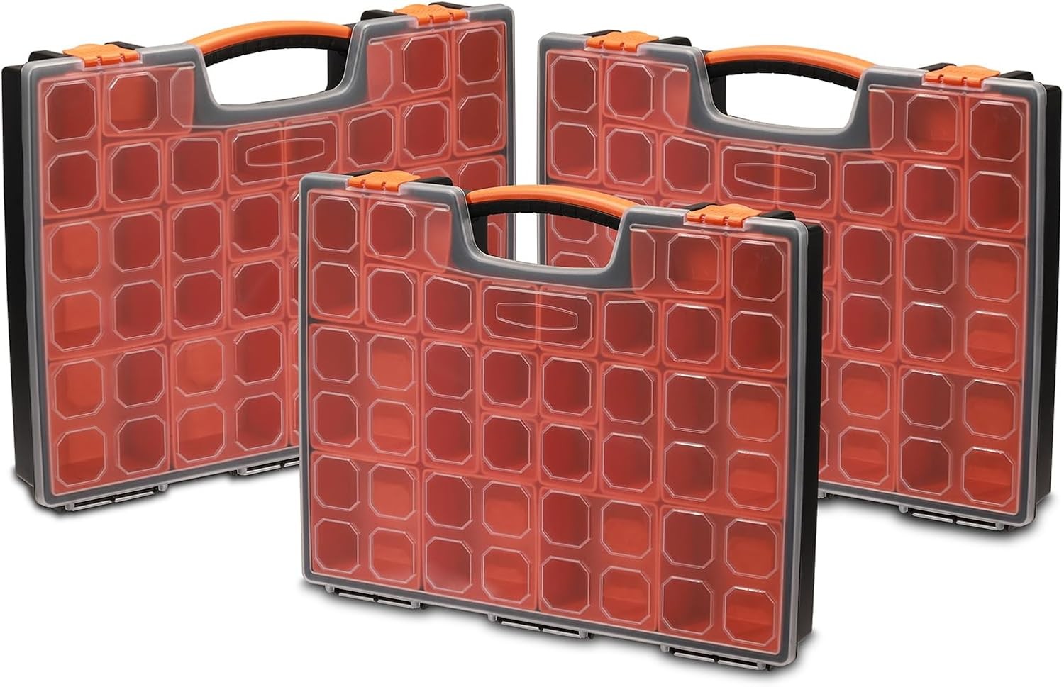 2PCS Multi-Purpose Portable Organizer Box Set W/ 44-Removable Compartments 2pc