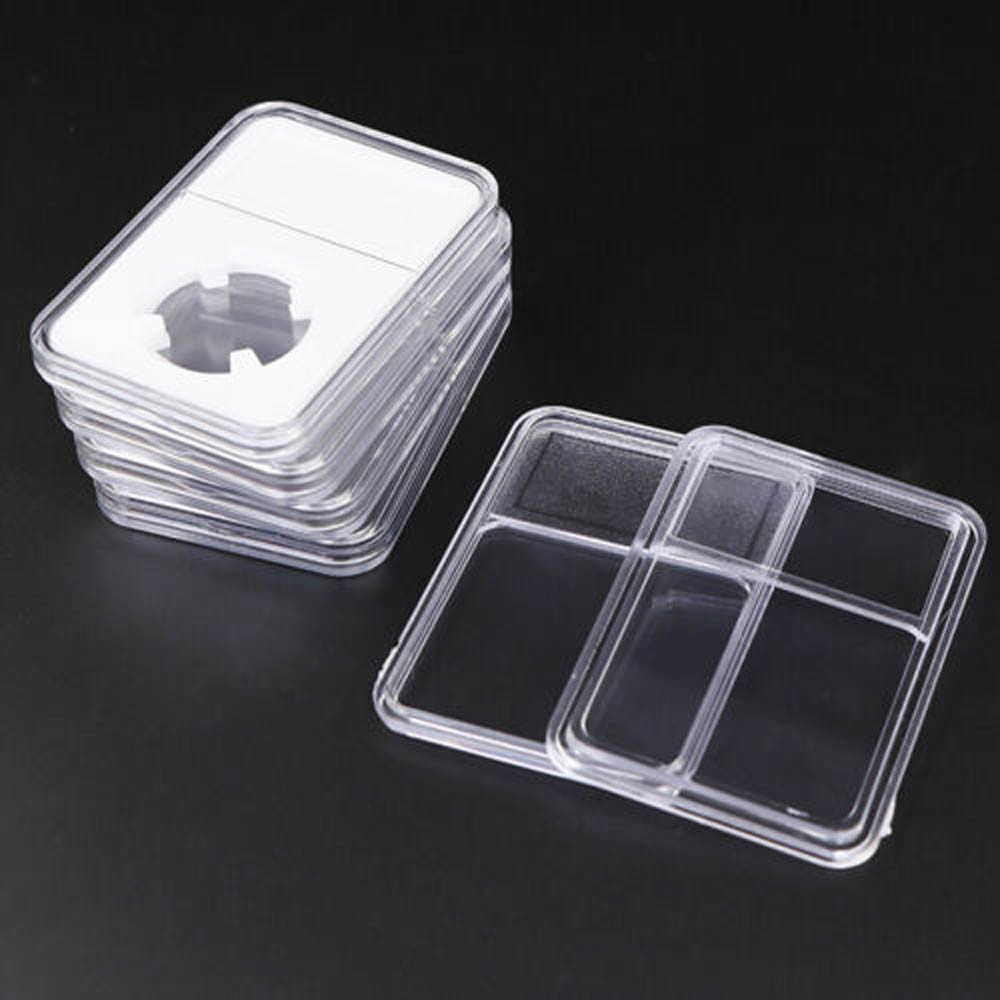 10Pcs/set 32mm Coin Slab Holders Display Storage Box Show Case Stands USA Stock