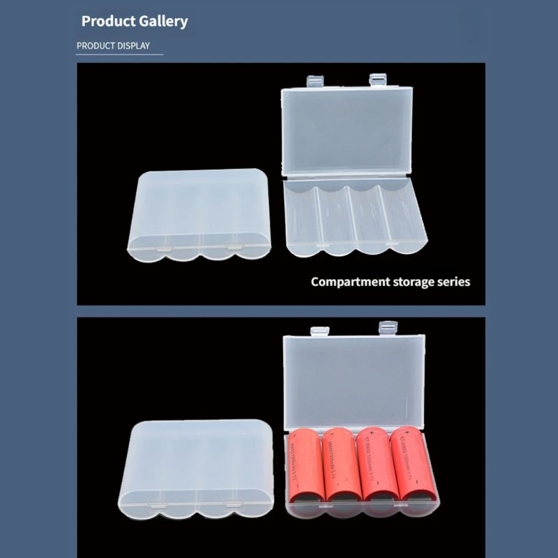 5 Pack Battery Storage Box Plastic Texture Suitable for Electronics Accessories