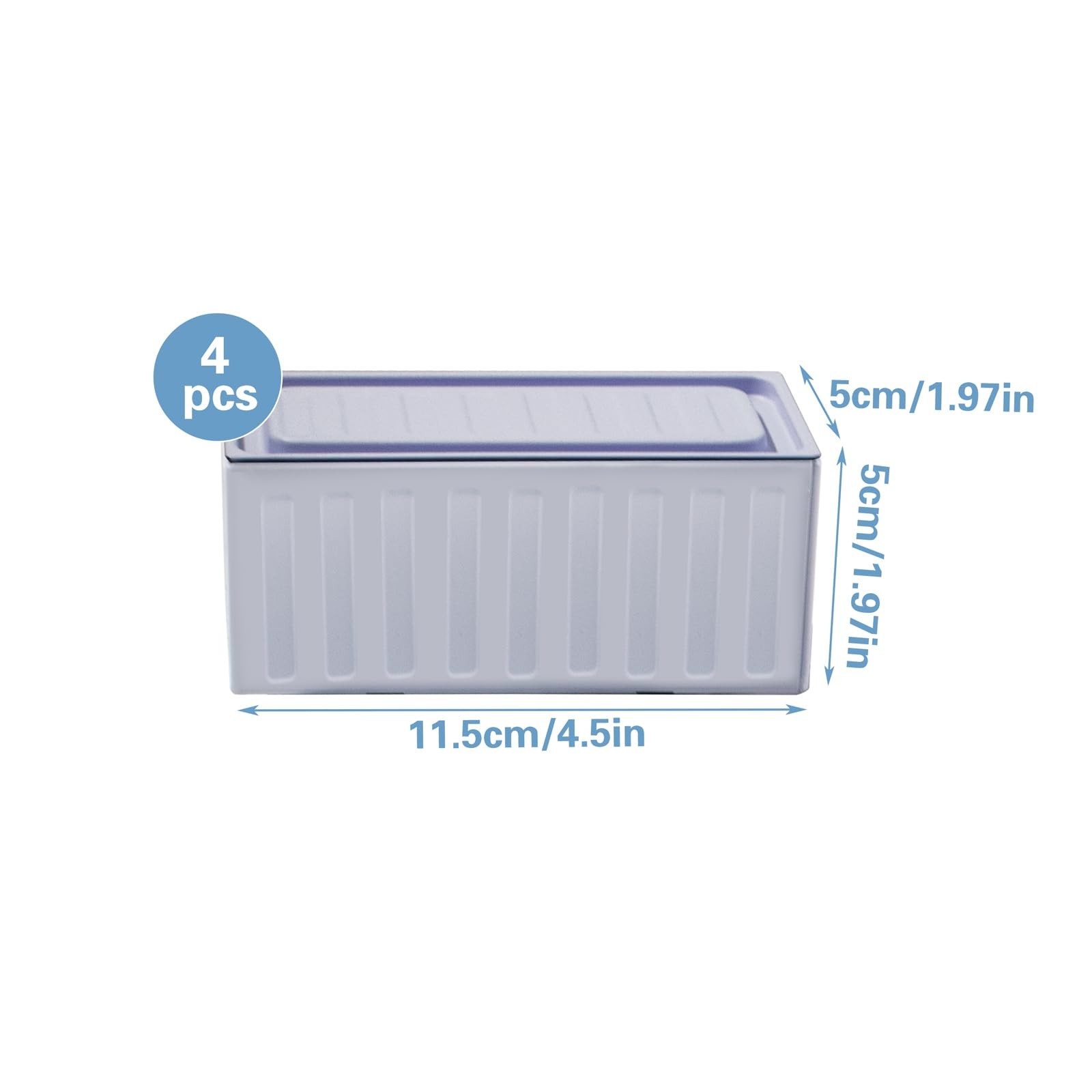 4 Pack Mini Container Metal Box, Industrial Style Decorative Multi-Color Smal…