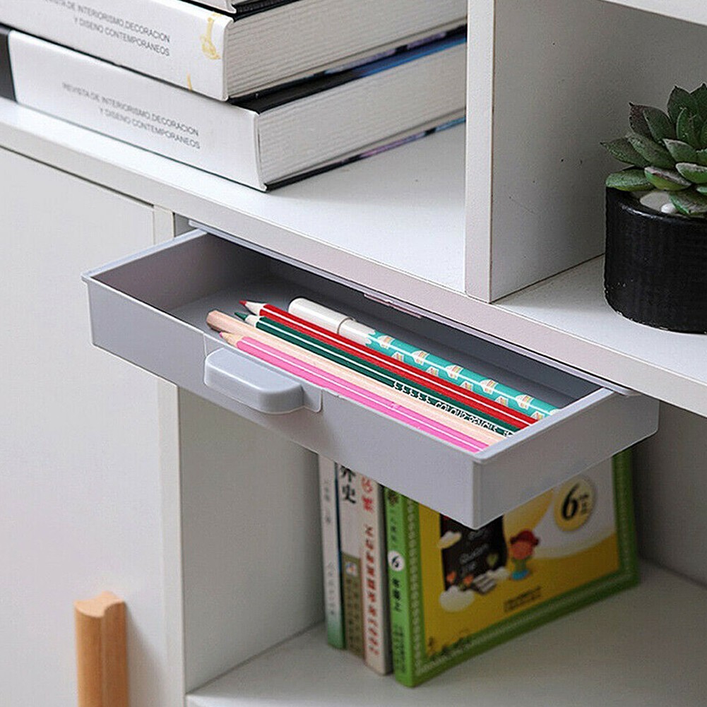 Storage Under Desk Drawer Organizer ABS Accommodate Dust-proof For Office