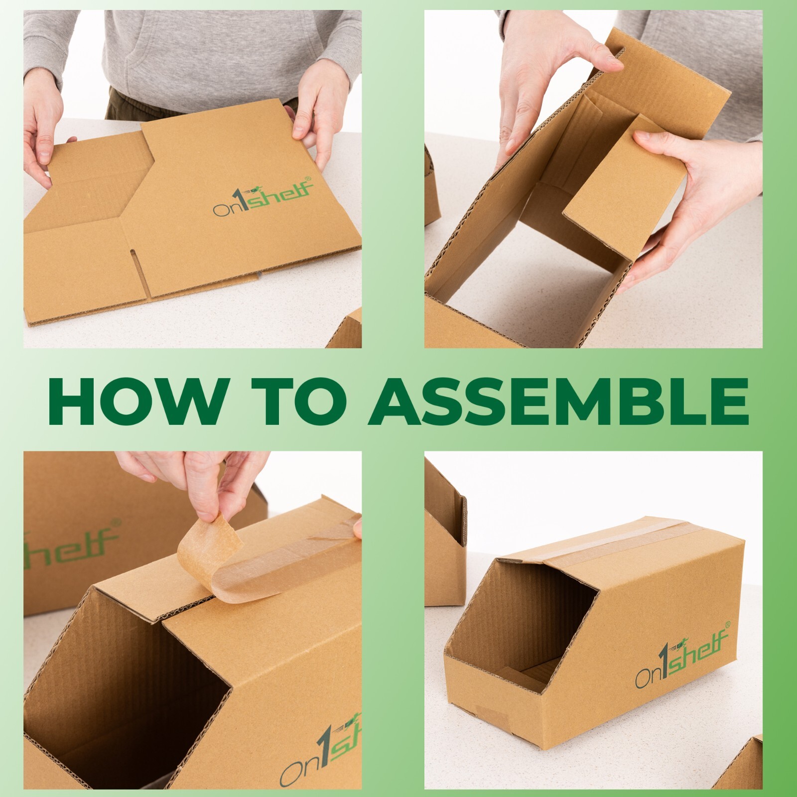 Sturdy Stackable Cardboard Storage Bin Containers picking eccomrce warehouse