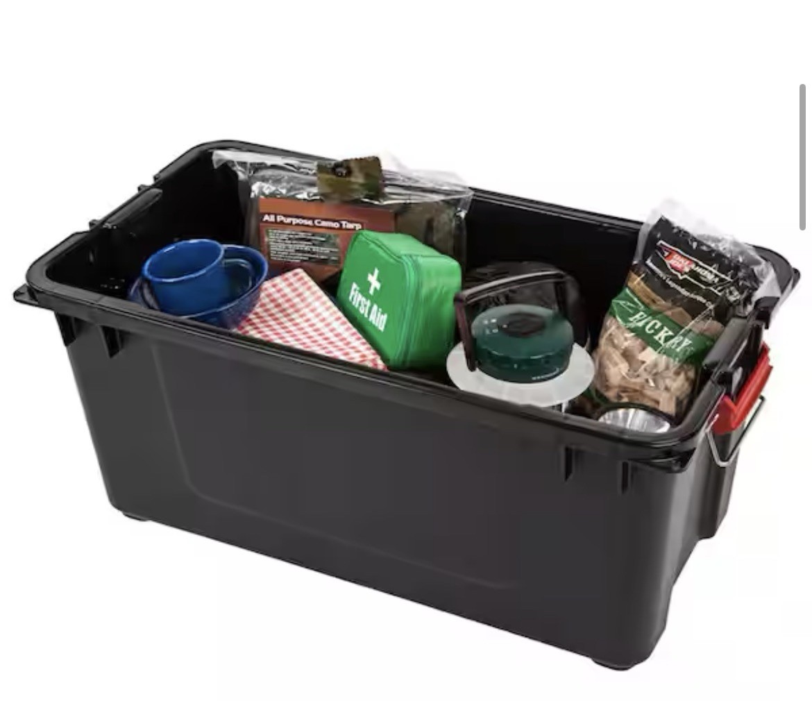 21 Gal. Heavy-Duty Stackable Storage Tote (Set of 4)