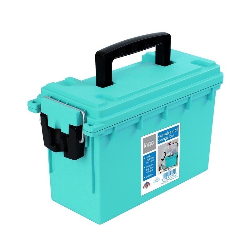 Stackable Craft Storage Box Water Resistant Dust Proof W/ Secure Locking System