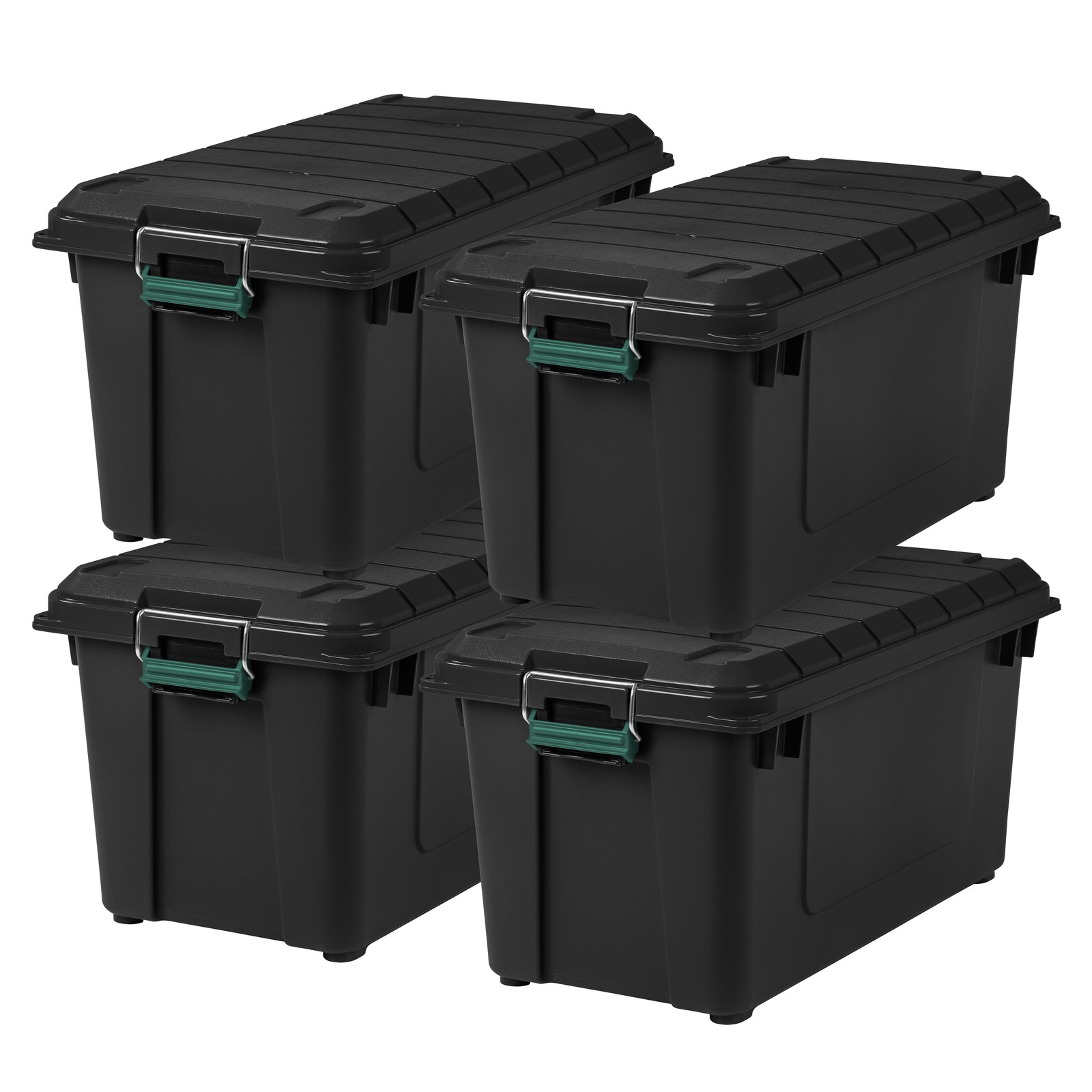 Remington® 22 Gal. Plastic Storage Bins W/ Lids Latching Totes Heavy Duty
