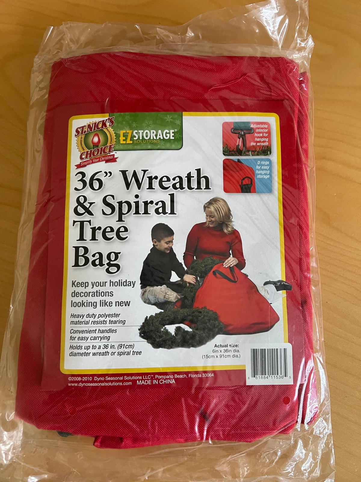 EZ Storage 36&Prime; Christmas Wreath & Spiral Tree Bag New