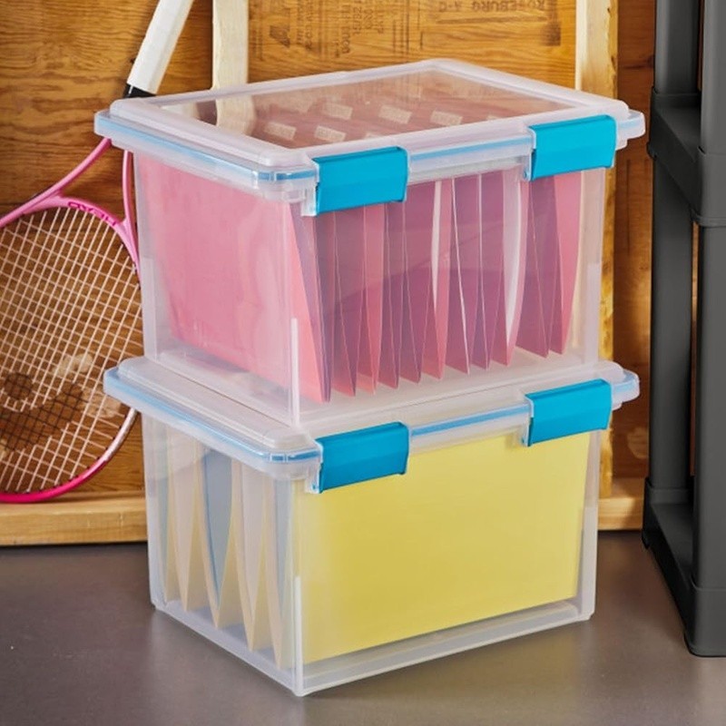 Durable Stackable Storage Boxes Lightweight Dustproof Secure Organizers New
