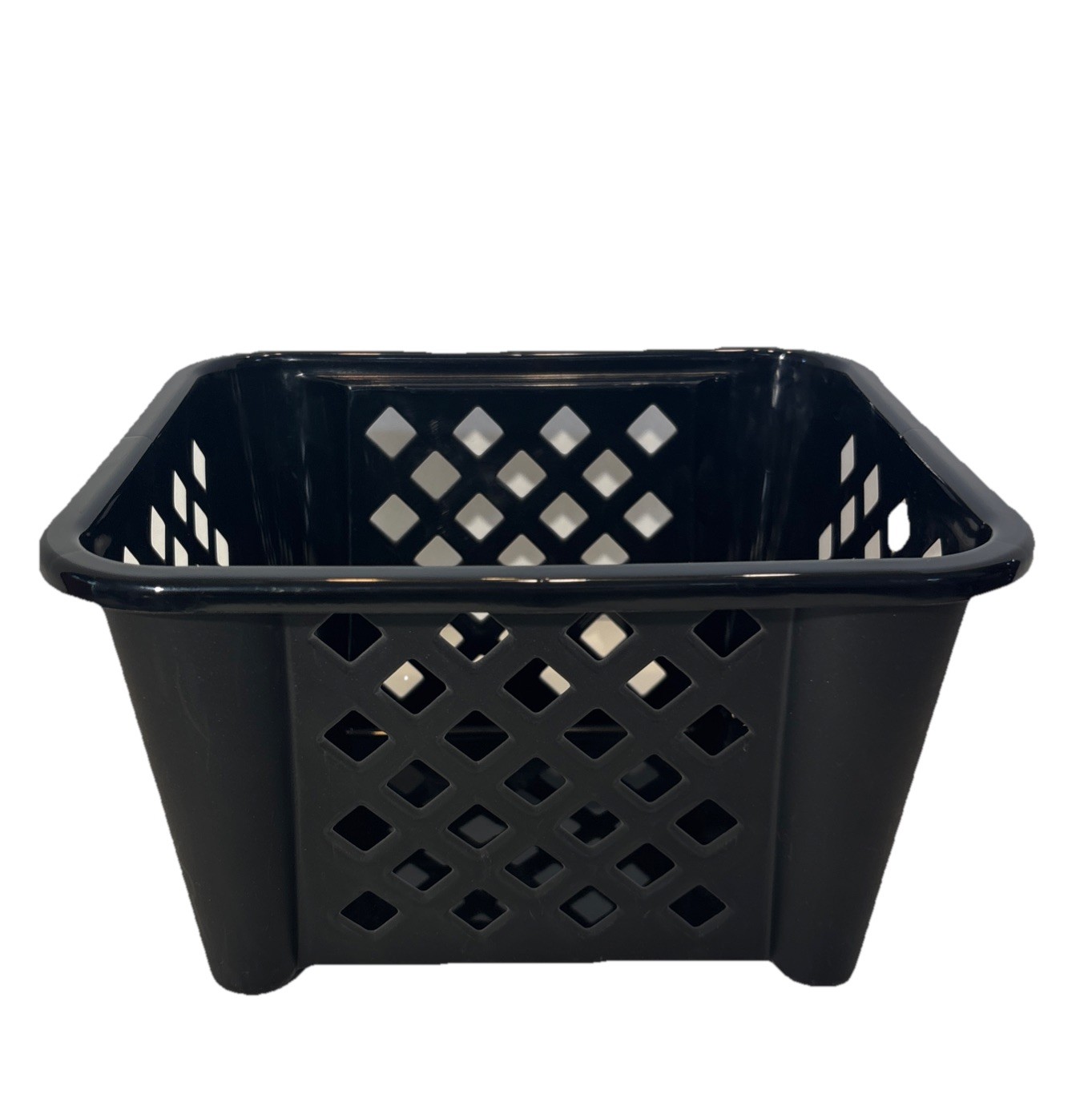 Plastic Stackable Black Basket 9.5×8.5×5.5-in. BRANDNEW 24 HOUR SHIPPING