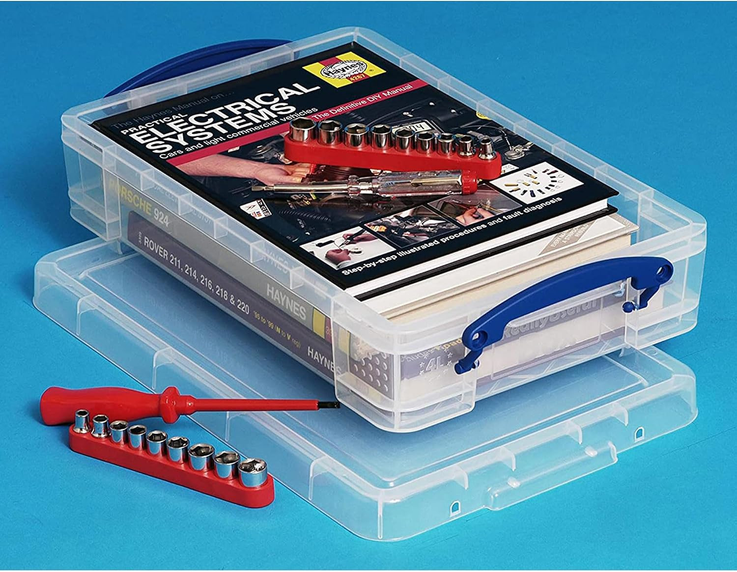 Stackable 4L Clear Storage Containers with Snap Lid & Clip Lock Handles – 3 Pack