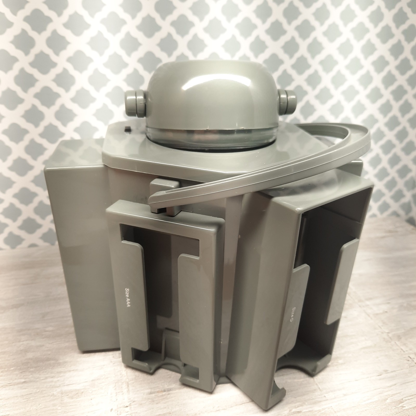 Vintage Battery Storage System Caddy Organizer with Tester and Lantern