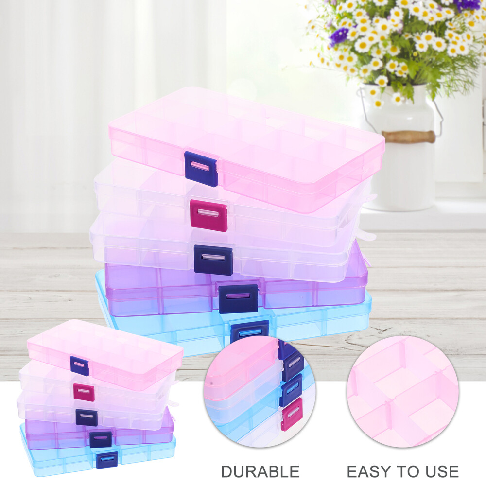 5Pcs Container with Compartments Storage Box Lightweight Cover Dropshipping