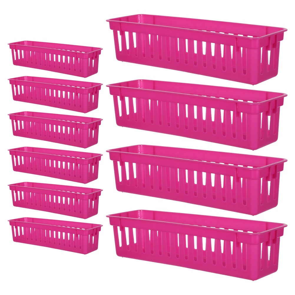 12 Pcs Desk Drawer Organizer Tray Desktop Stationery Organiser Crayon