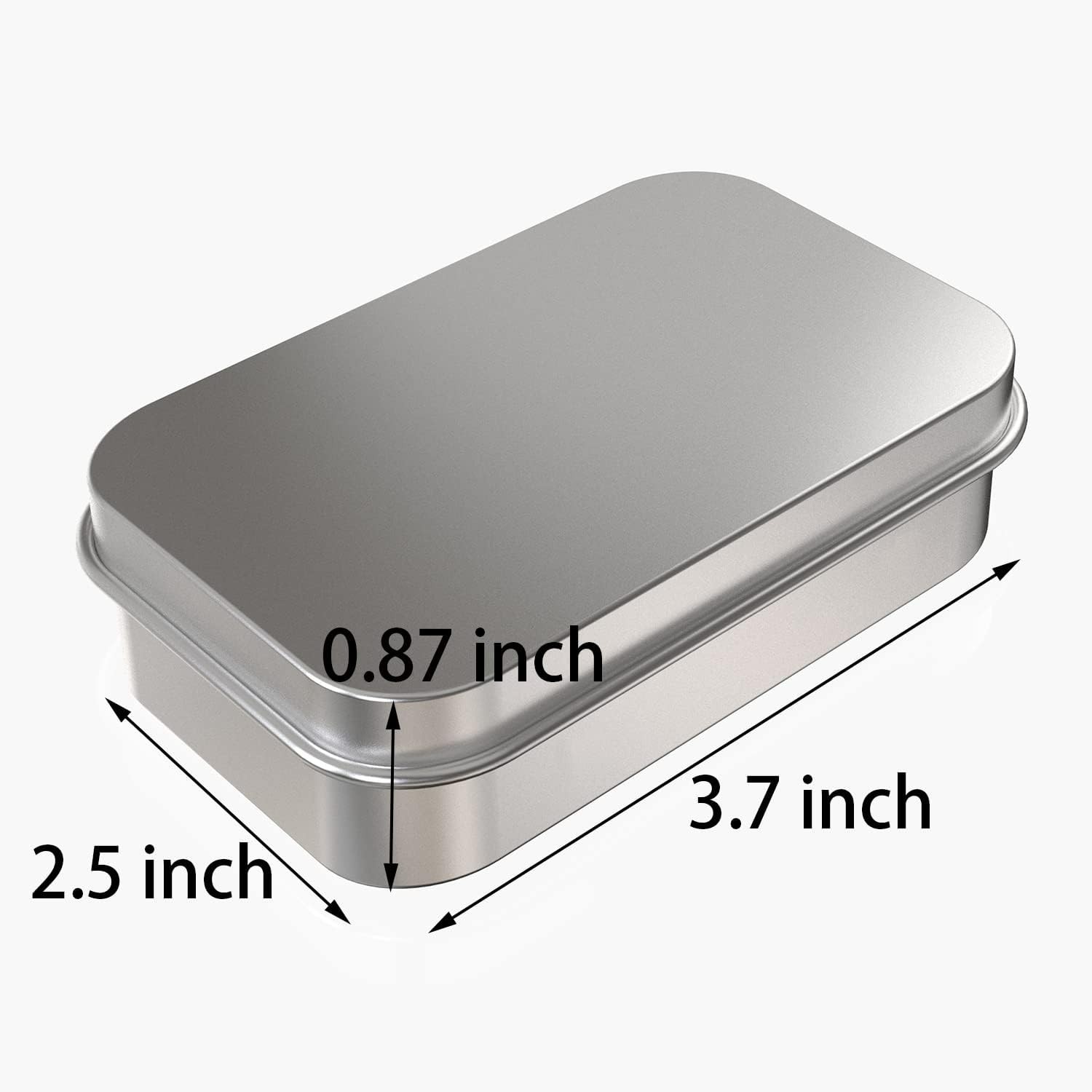 2 Pcs Metal Hinged Tin Box Container Mini Portable Small Storage Container Ki…