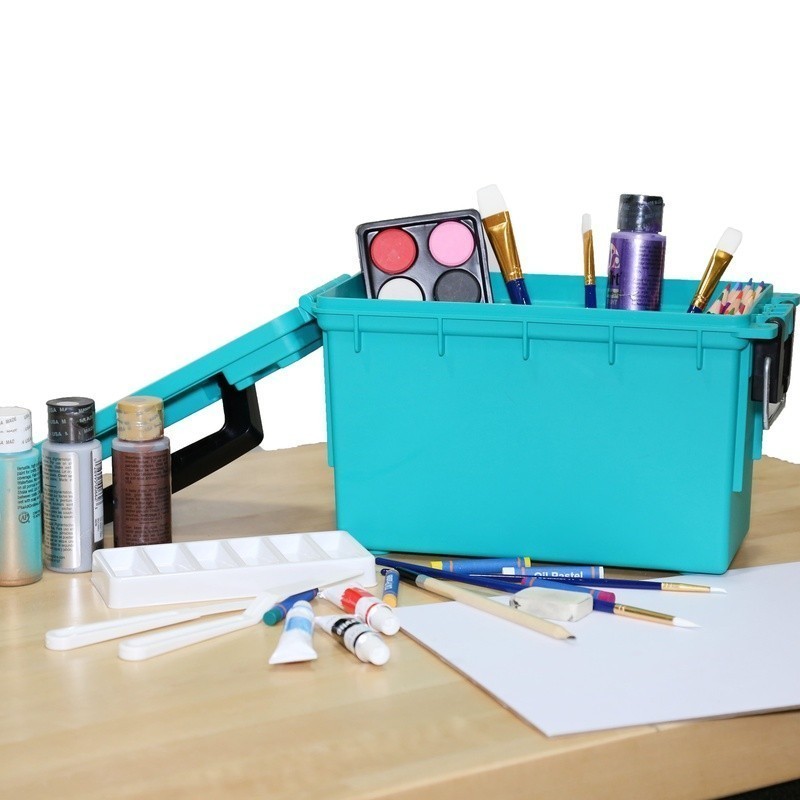 Stackable Craft Storage Box Water Resistant Dust Proof W/ Secure Locking System