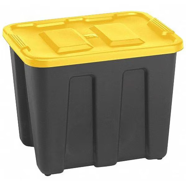 Stackable Storage Tote W/ Lid, 18 gal, 22-1/2 in L x 17-1/2 in W x 16-1/2 in H,