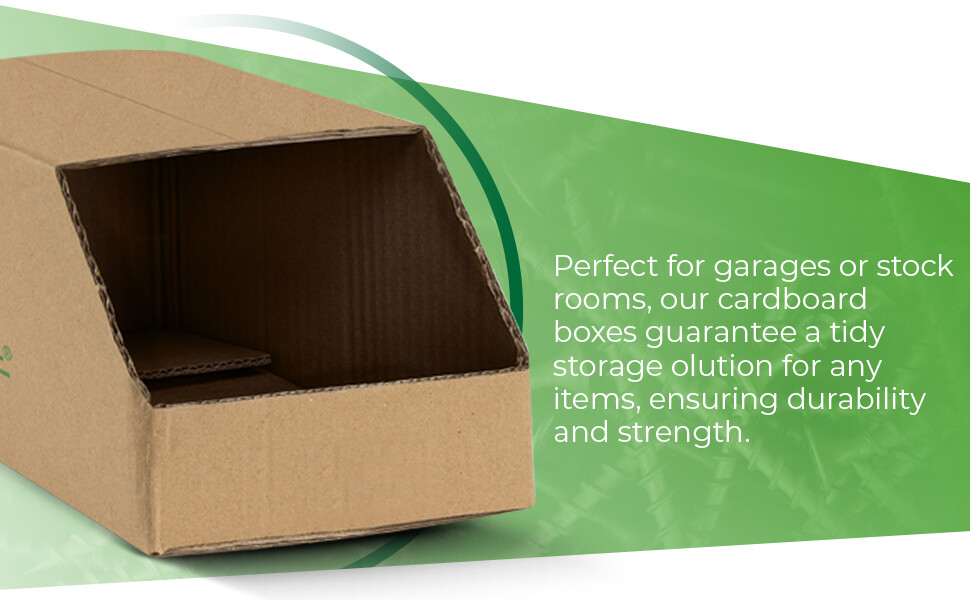 Sturdy Stackable Cardboard Storage Bin Containers picking eccomrce warehouse