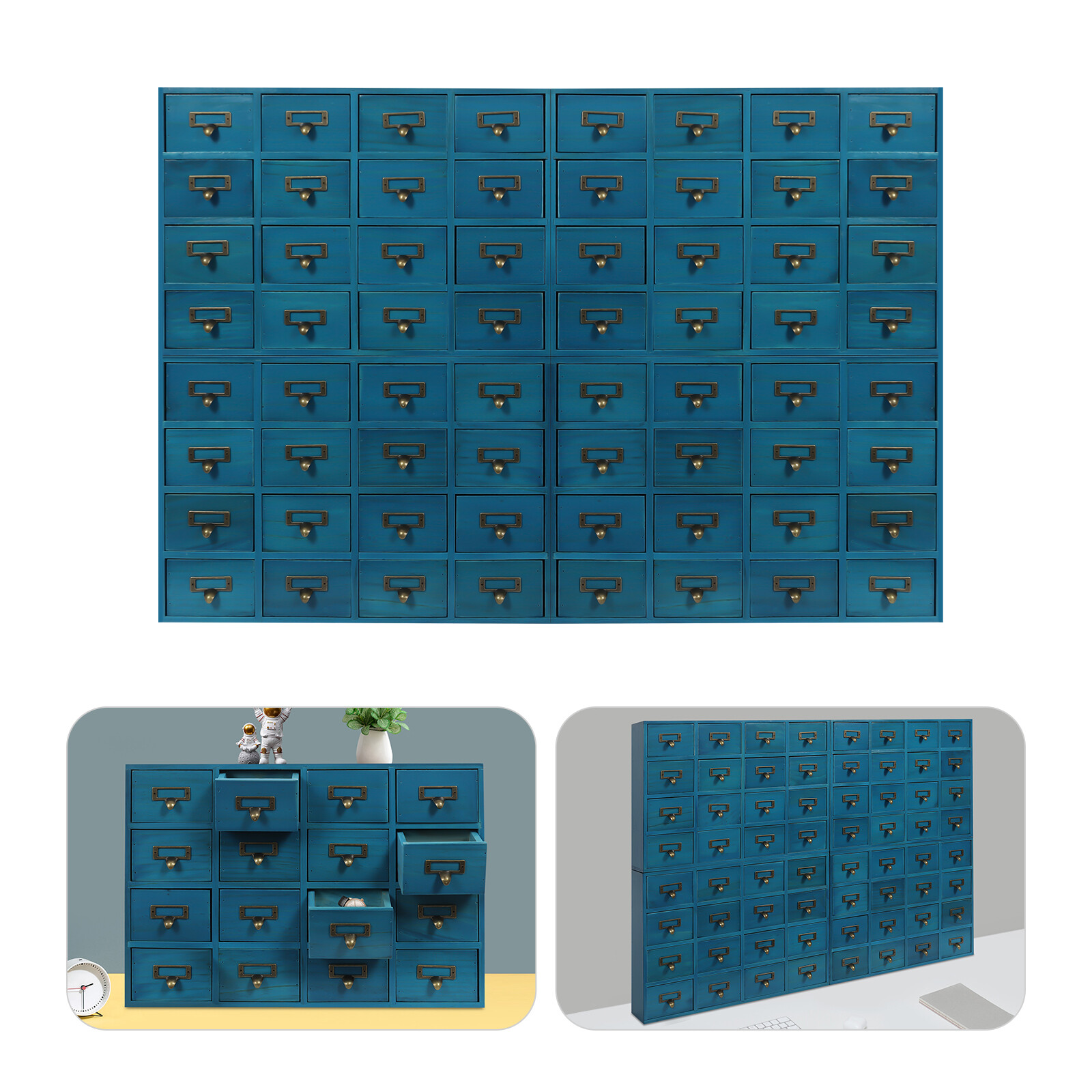Storage Cabinet, 64-Drawer Storage Box, 4 PCS Drawer Cabinets