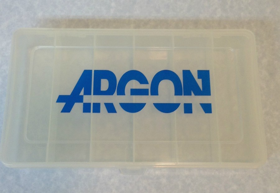 TWO Clear Plastic Storage Box Small Hardware Parts Organizer 6-Compartment