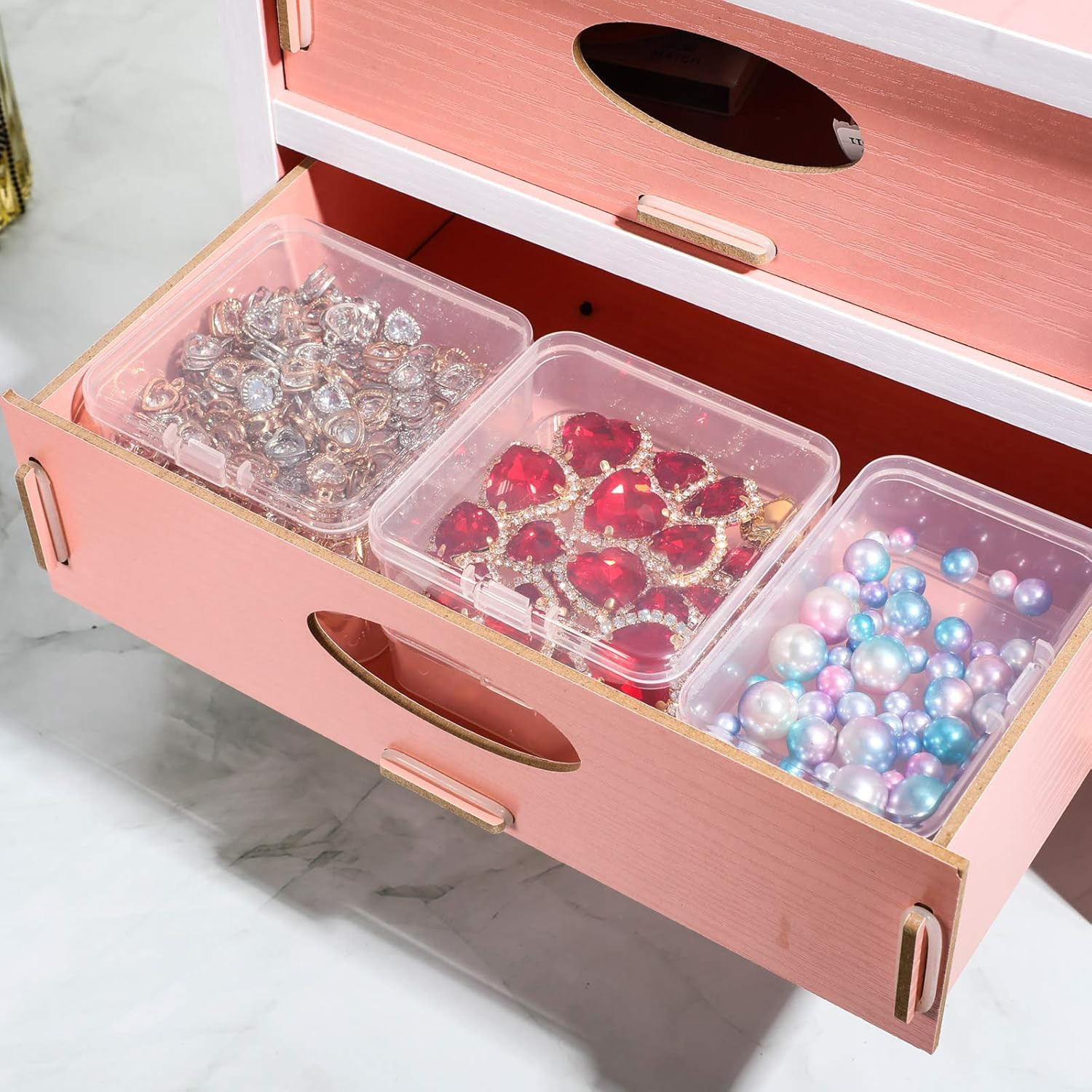 6 Pieces Mini Plastic Clear Beads Storage Containers Box for Collecting Small It