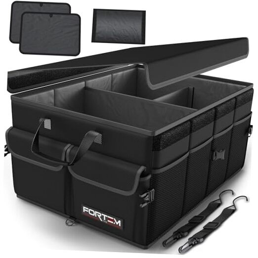 Trunk Organizer For SUV Car Trunk Organizer, Foldable Medium (No Cooler) Black