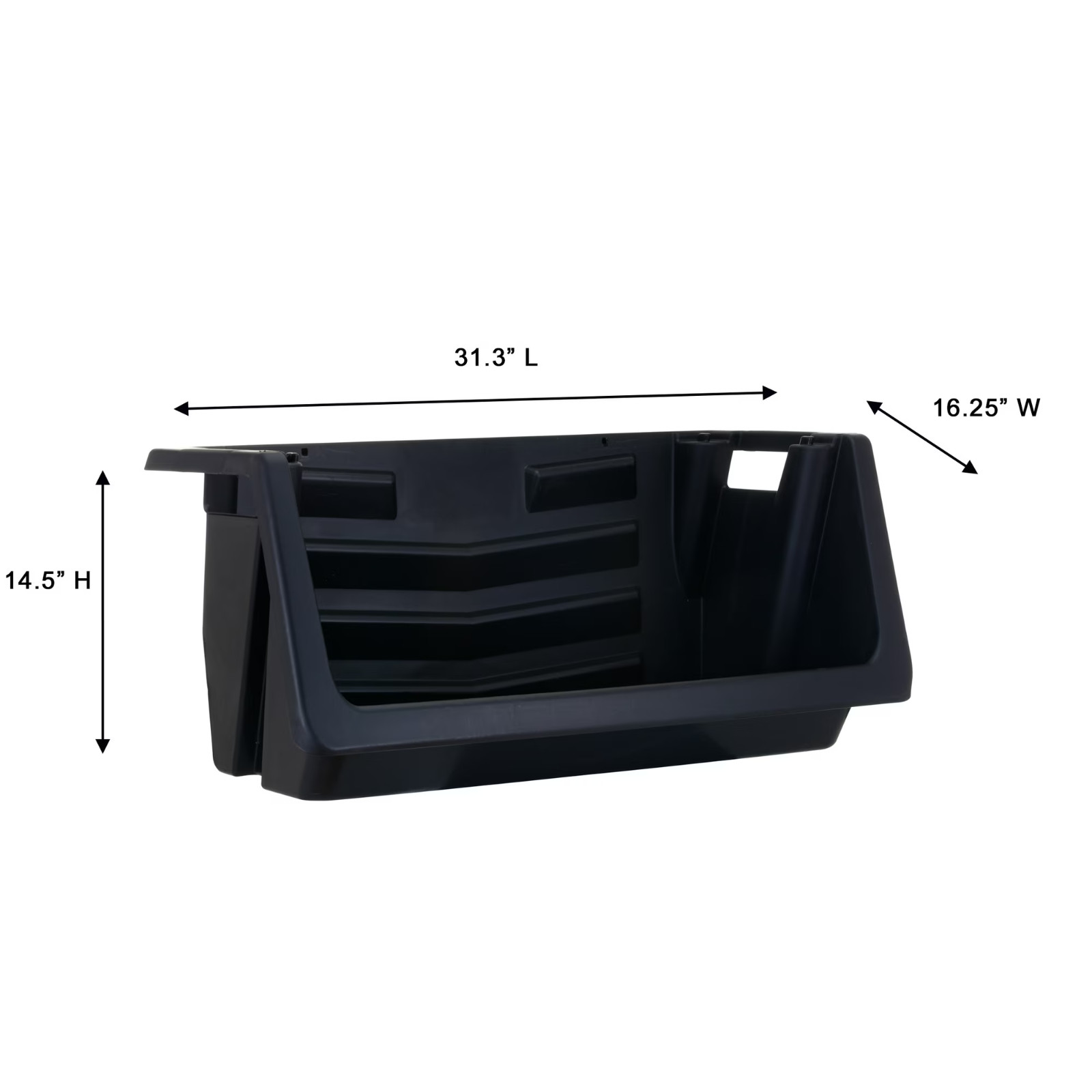 Heavy Duty Nesting Plastic Stack Bin, Black！