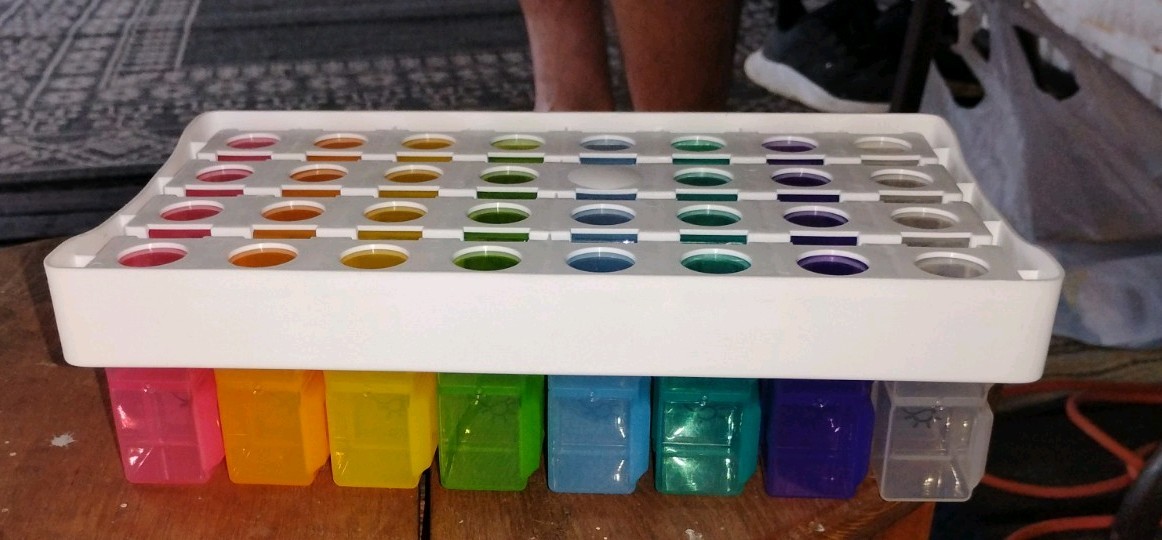 Multicolor Plastic Pill Organizer w/ Compartments, 12 x 8 in, 6 in H