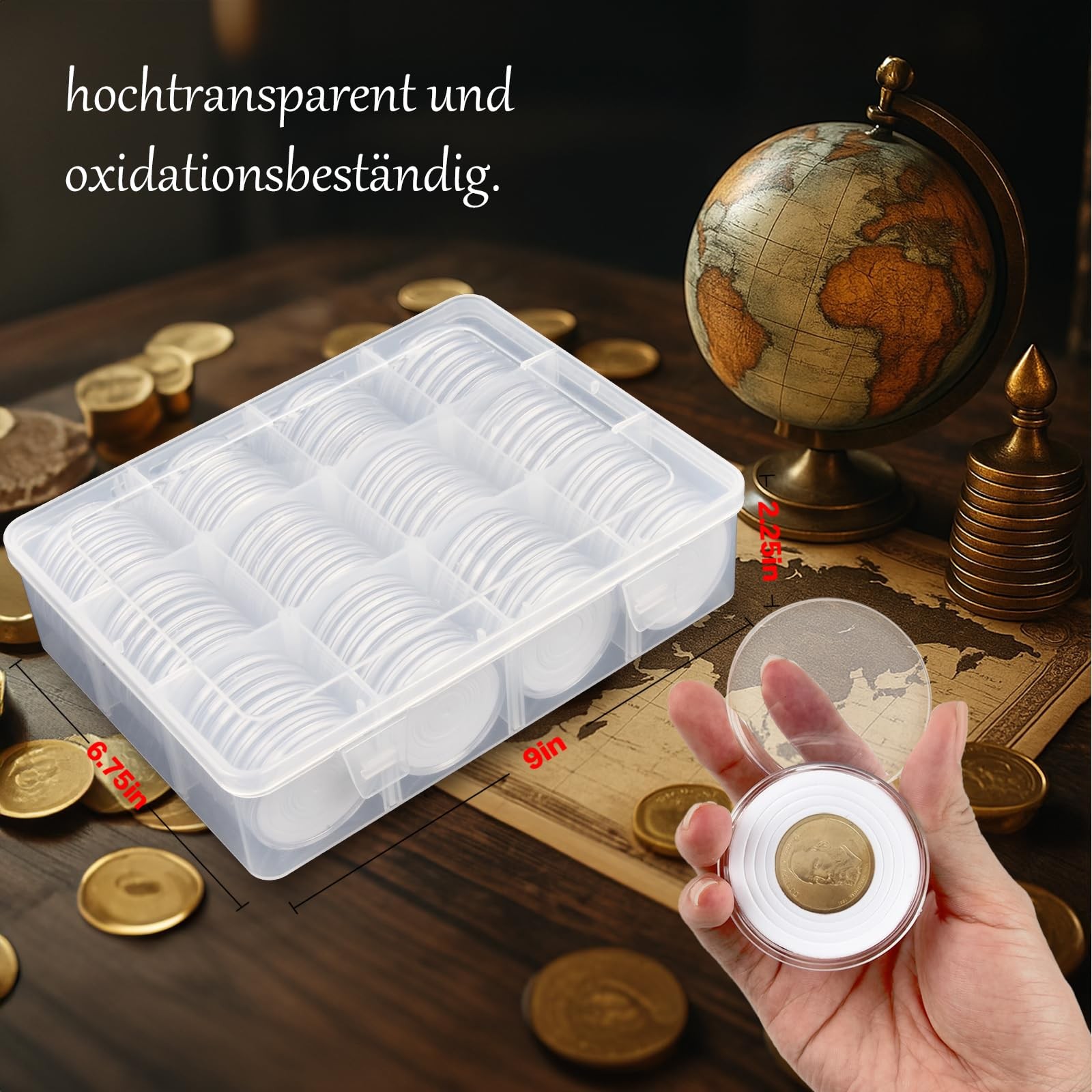 84pcs 46mm Coin Capsules, with Foam Seal and Plastic Storage Organizer …