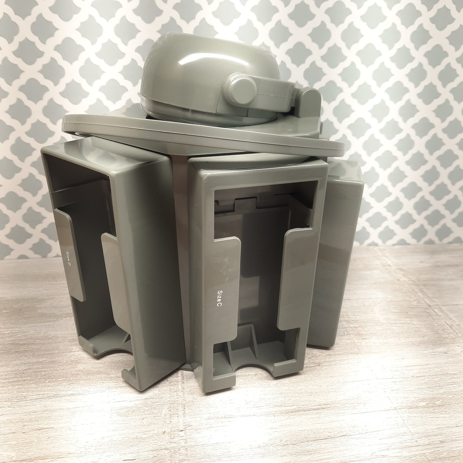 Vintage Battery Storage System Caddy Organizer with Tester and Lantern