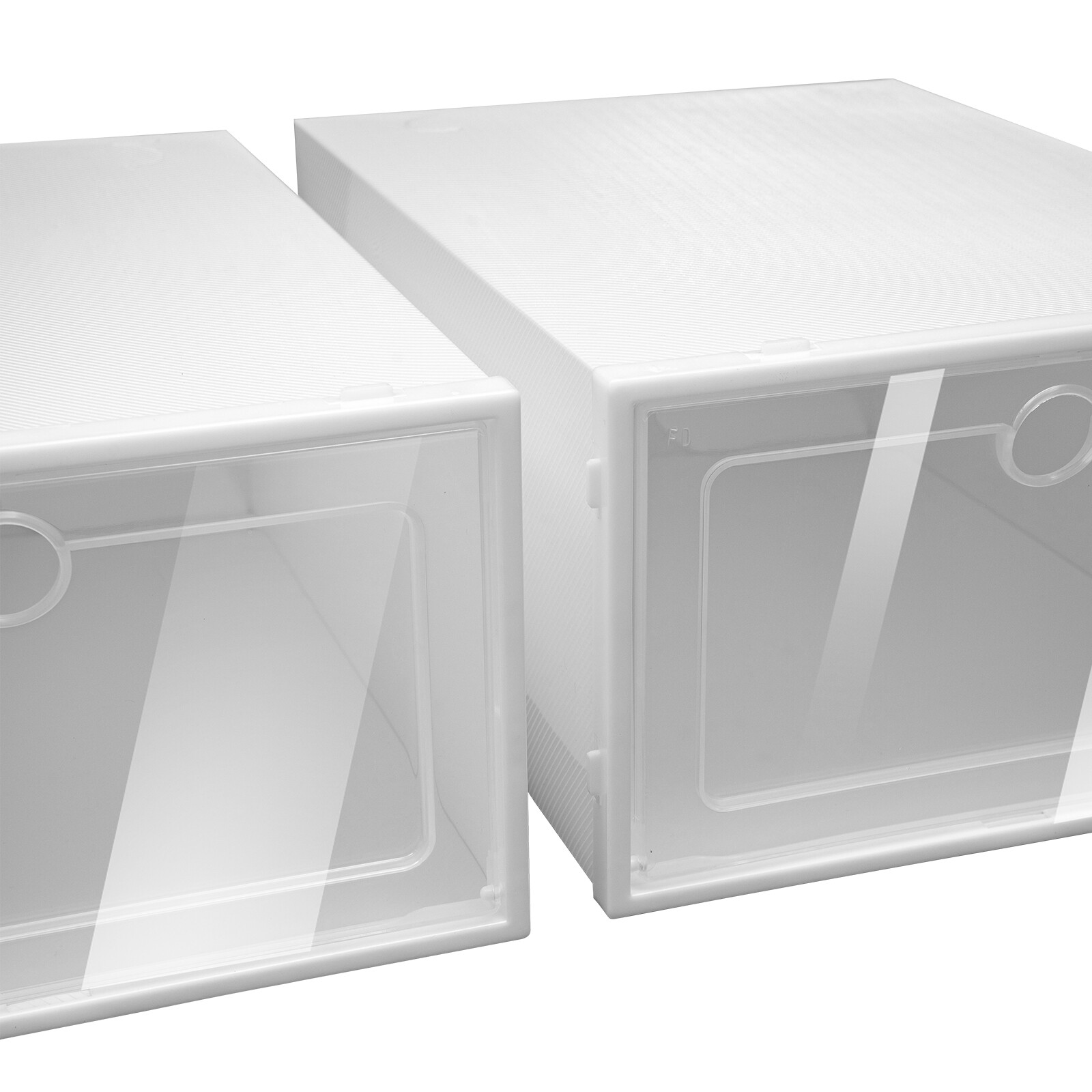 20/24pcs Plastic Shoe Box Kit Foldable Stack Storage Clear Home Organizer Rack