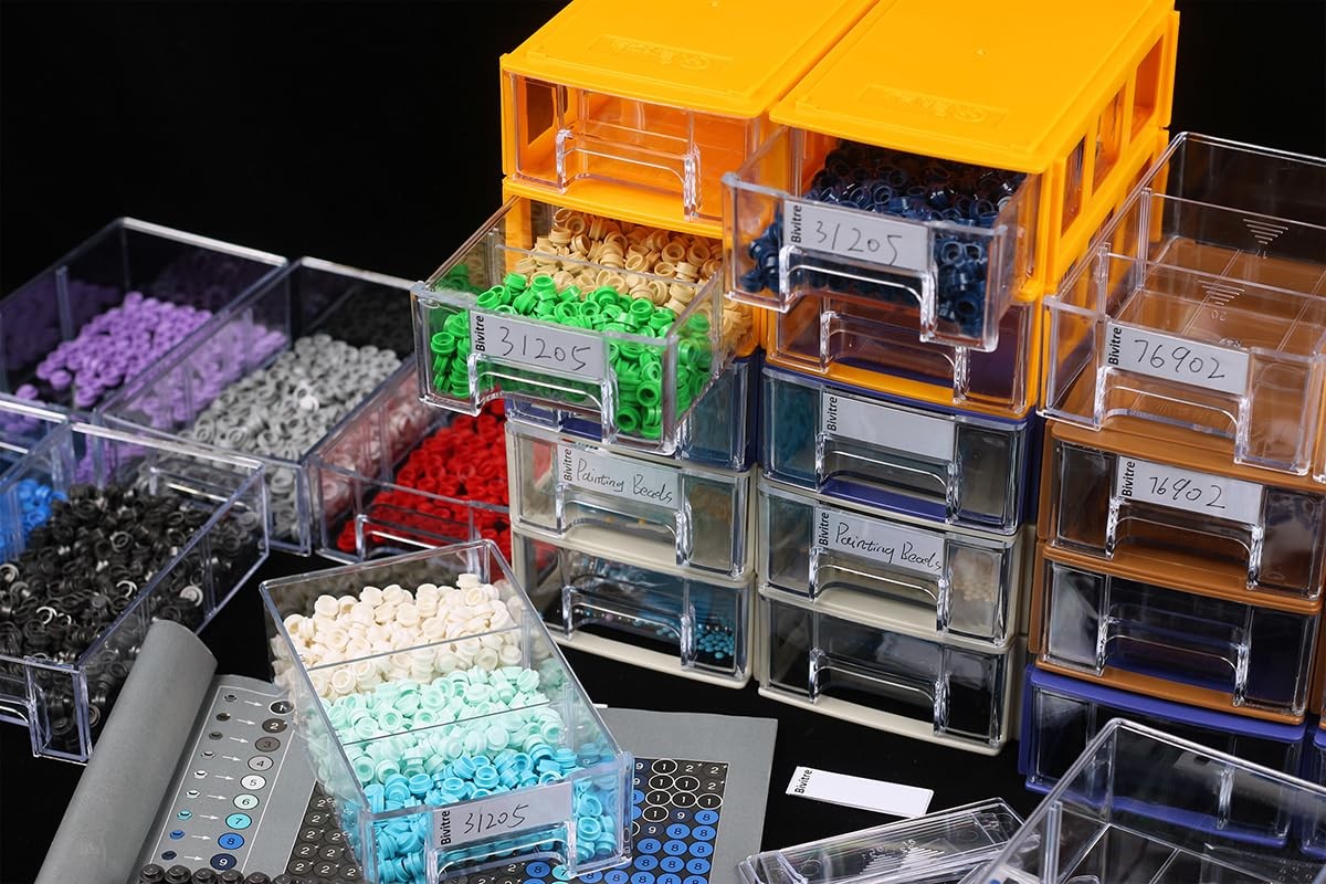 Stackable Storage Drawers Set of 20 Plastic Organizer for Small Parts Screw